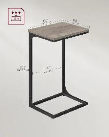 VASAGLE C-Shaped Side Table Set – Greige   Black - Photo 3