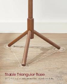 VASAGLE Solid Wood Coat Rack – Caramel Brown - Photo 4