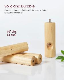 VASAGLE Solid Wood Coat Rack – Caramel Brown - Photo 6