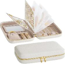 SONGMICS HOME Travel Jewelry Case – Cloud White