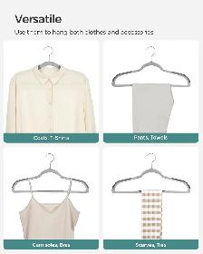SONGMICS Non-Slip Slim Hangers – 50 Pack - Photo 4