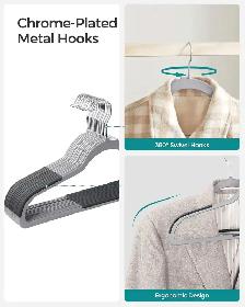 SONGMICS Non-Slip Slim Hangers – 50 Pack - Photo 5