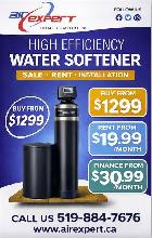 WATER SOFTENER WATER SOFTENER WATER SOFTENER $1299 INSTALLED
