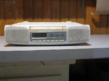 Corded Undercabinet Kitchen Alarm Clock, AM/FM Radio, CD Player