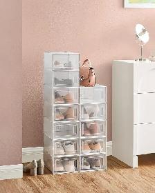 SONGMICS 12-Pack Stackable Shoe Storage Boxes - Photo 3