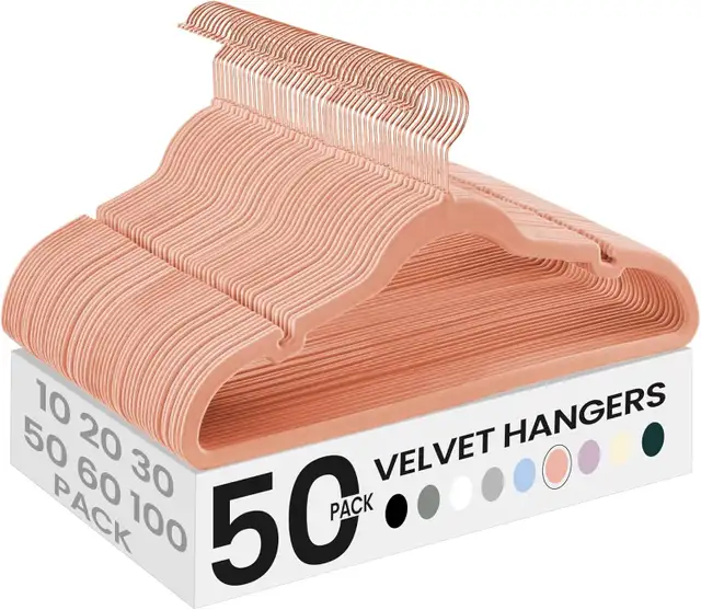SONGMICS Velvet Slim Hangers – 50 Pack