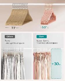 SONGMICS Velvet Slim Hangers – 50 Pack - Photo 4
