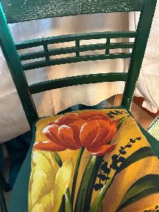 Striking Green Pair of Kitchen Chairs - Photo 2