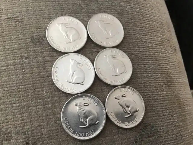 1867-1967 Rabbit Nickel Coin.