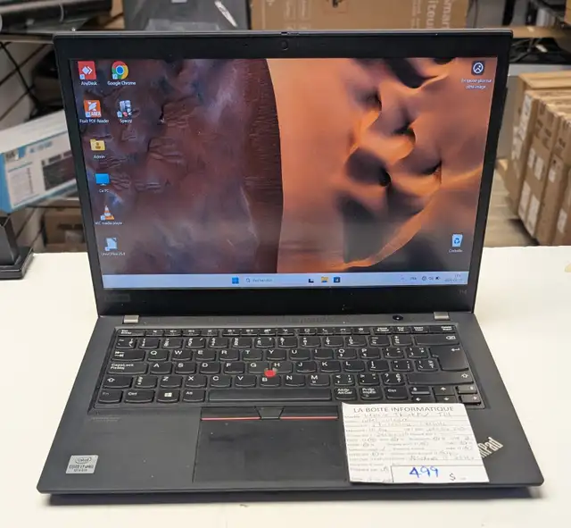 laptop Lenovo T14 i7-10610U 16Go DDR4 2 x SSD 240Go HDMI USB-C