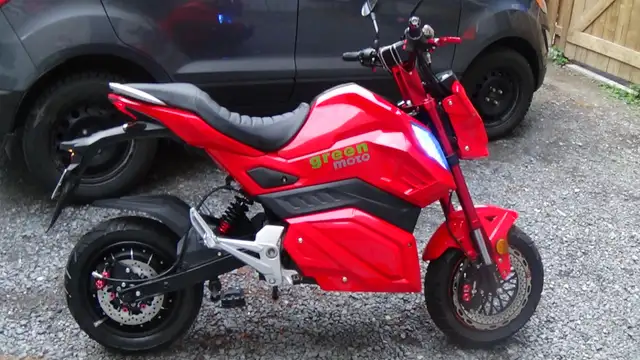 Electric Red Sports Bike