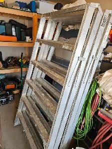 2 Aluminum 6-step folding sawhorses. $ 140 each.