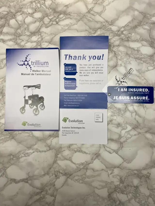 Walker, Evolution Trillium  (Rollator), Mini, Shiraz Red $150.00 - Photo 5