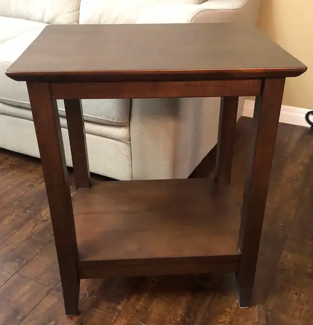 Solid wood side table