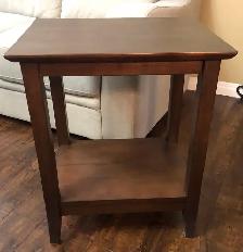 Solid wood side table