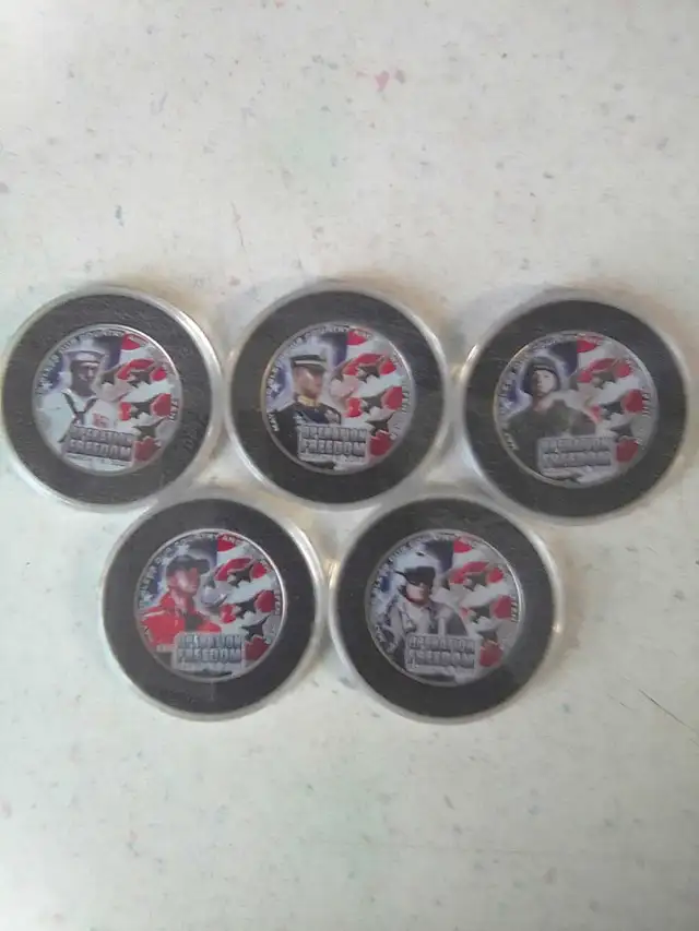 5 US Half Dollar coin Operation Freedom 2003 Set