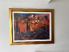 Free delivery used Framed Landscape Painting