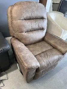 Brown fabric power reclining lift chair