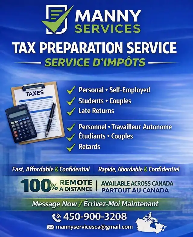 Tax Filing 2025 Brossard | Fast & Affordable Service