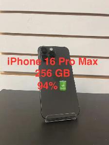 iPhone 16 Pro Max black 256GB 94% battery health