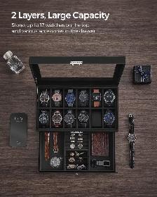 SONGMICS 2-Layer Watch Box Organizer - Photo 4