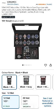 SONGMICS 2-Layer Watch Box Organizer - Photo 7