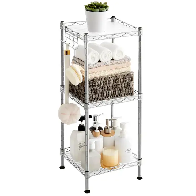 3-Tier Space-Saving Metal Storage Shelf