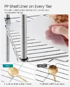 3-Tier Space-Saving Metal Storage Shelf - Photo 4