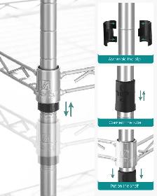 3-Tier Space-Saving Metal Storage Shelf - Photo 6
