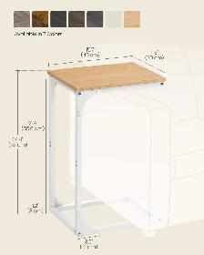VASAGLE C-Shaped Side Table – Almond Yellow & Cloud White - Photo 5