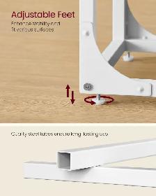 VASAGLE C-Shaped Side Table – Almond Yellow & Cloud White - Photo 6