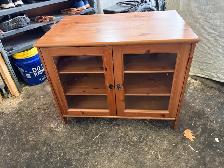 TV stand with glass doors