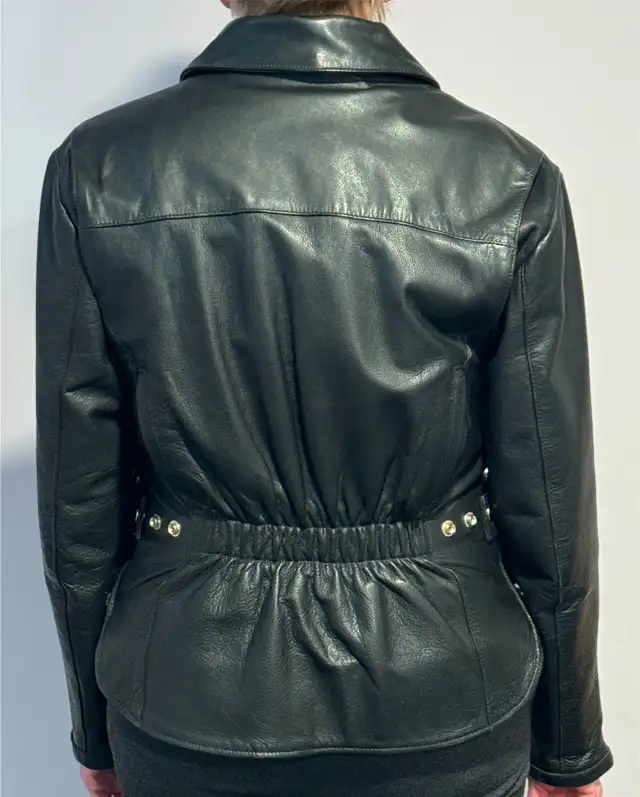 Ladies Leather Motorcycle Jacket  Cruiser by Safari – Size Small - Photo 3