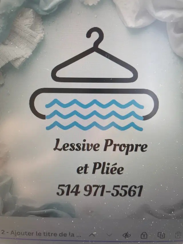 Service de Lessive Propre et Pliée