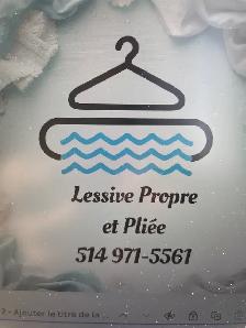 Service de Lessive Propre et Pliée