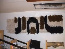 Latch Hooked  ready to be pinned to your wall or what ever