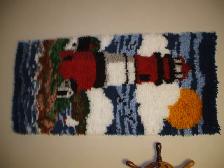 Latch Hooked (Ready to be pinned to your wall or what ever