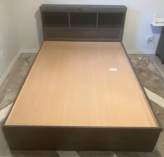 Double bed frame with drawers