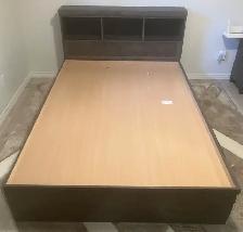 Double bed frame with drawers