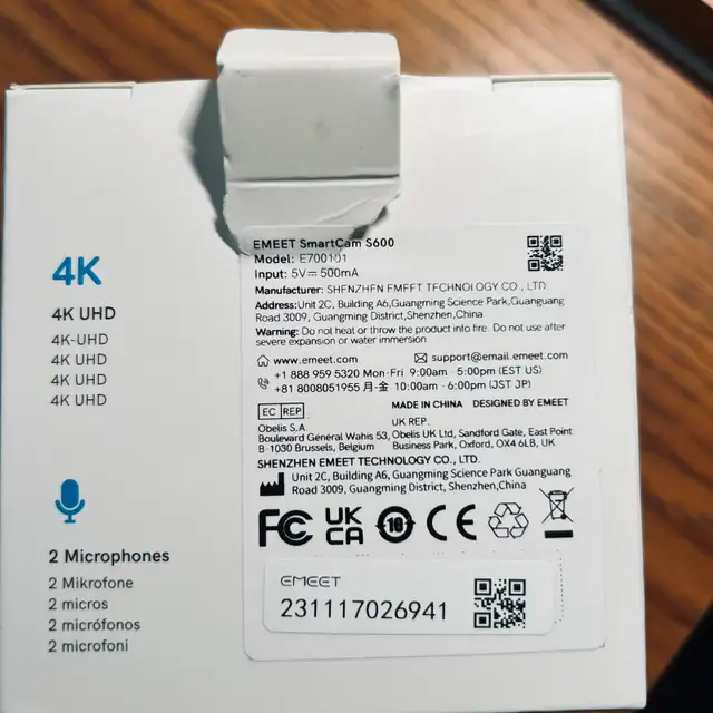 EMEET SMARTCAM S600 STREAMING WEBCAMNEW IN THE BOX AS PICTURED - Photo 2