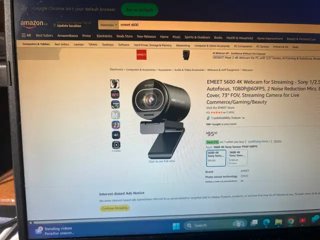 EMEET SMARTCAM S600 STREAMING WEBCAMNEW IN THE BOX AS PICTURED - Photo 4