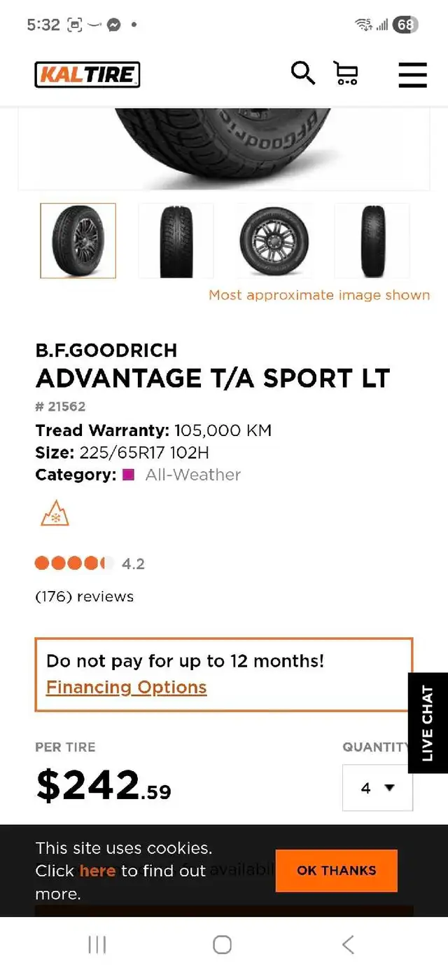 225/65/17 All Season - Photo 8