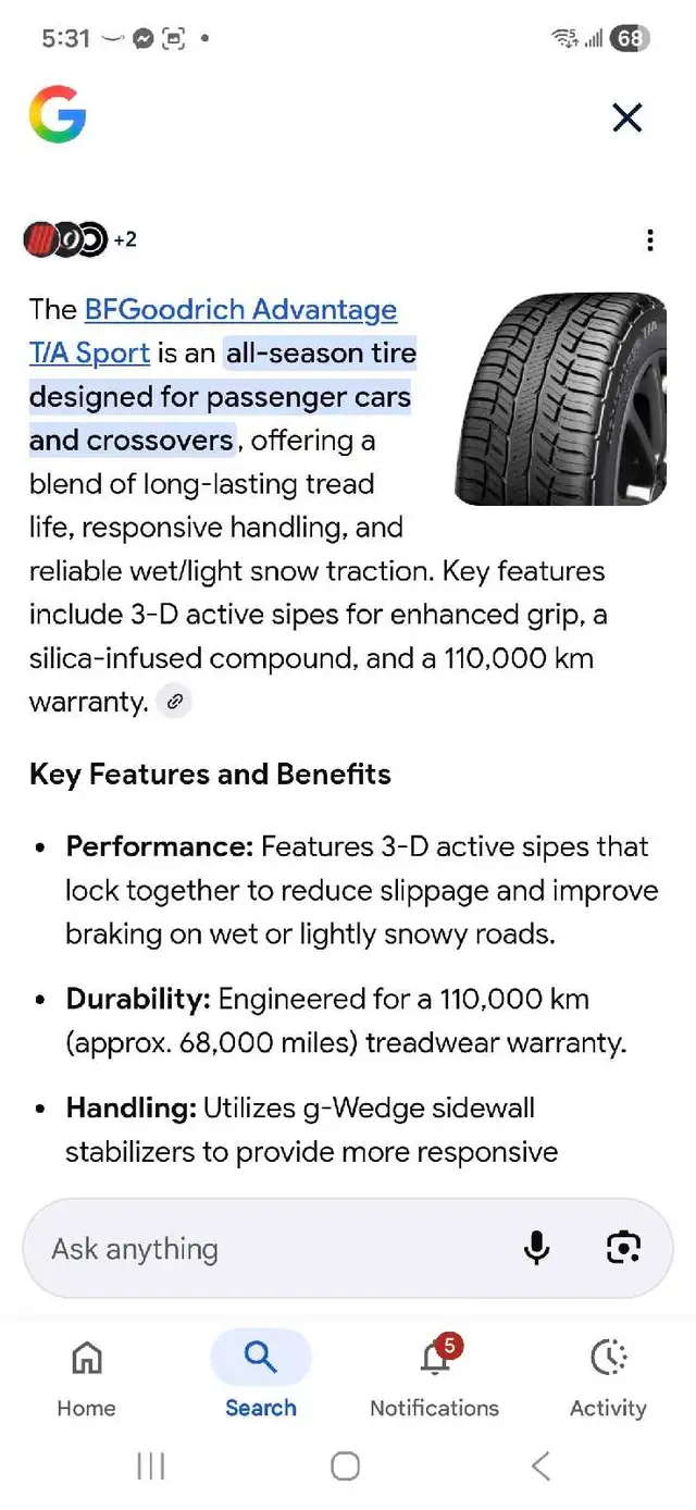 225/65/17 All Season - Photo 9