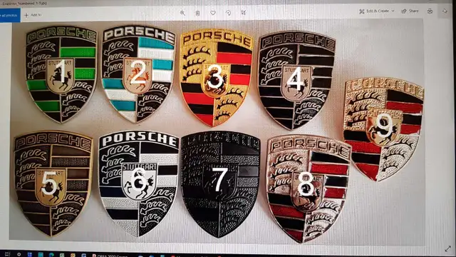 Porsche Hood Emblem