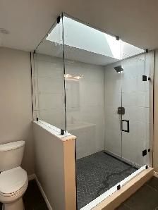 CUSTOM SHOWER GLASS DOORS MIRRORS RAILING OFFICE GLASS PARTITION