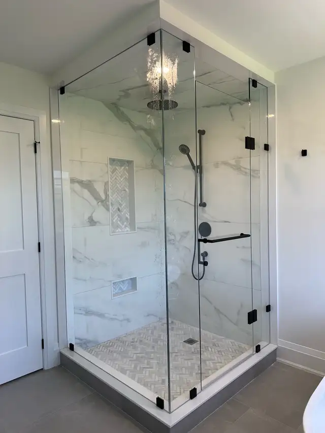 CUSTOM SHOWER GLASS DOORS MIRRORS RAILING OFFICE GLASS PARTITION - Photo 3