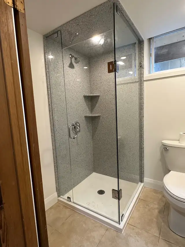 CUSTOM SHOWER GLASS DOORS MIRRORS RAILING OFFICE GLASS PARTITION - Photo 4