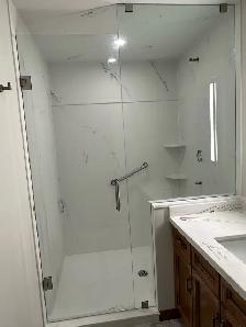 FRAMELESS SHOWER GLASS DOORS MIRRORS RAILING GLASS PARTITION ETC