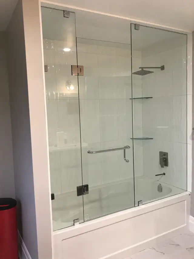 FRAMELESS SHOWER GLASS ENCLOSURES BATHTUB SLIDING GLASS DOOR ETC - Photo 6