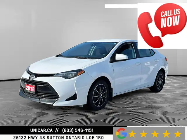 2018 Toyota Corolla LE No Accidents Low Kms Lane Keep Assist Fro